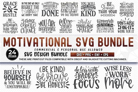 Motivational SVG Bundle, Inspirational Quotes SVG, Motivational quotes By Regulrcrative ...