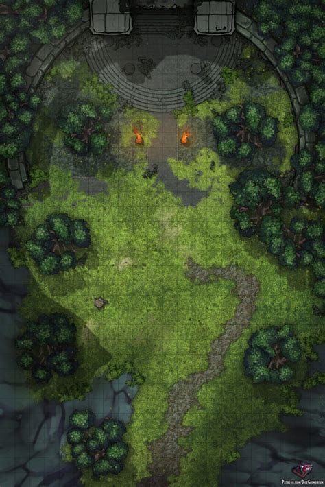 Forest Dungeon Entrance - D&D Map for Roll20 And Tabletop - Dice Grimorium