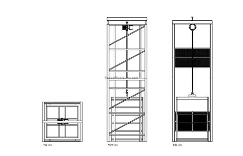 Freight Elevator - Free CAD Drawings