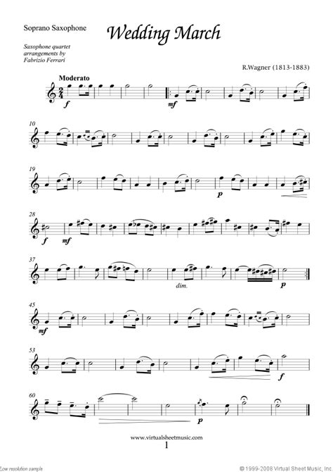 Wedding Sheet Music for saxophone quartet [PDF]