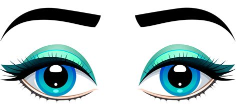 Female Blue Eyes with Eyebrows PNG Clip Art - Best WEB Clipart