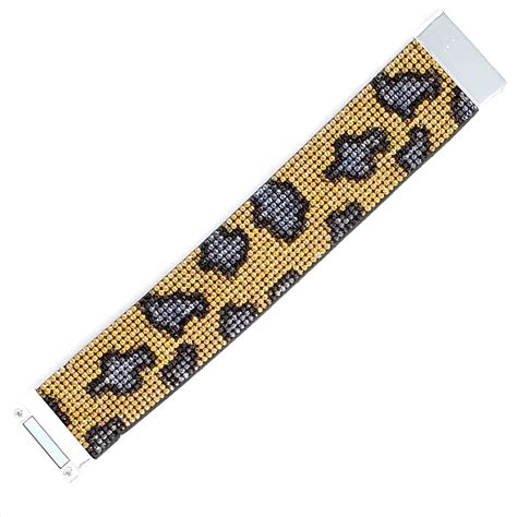 Bling Gold Leopard Magnetic Clasp Bracelet