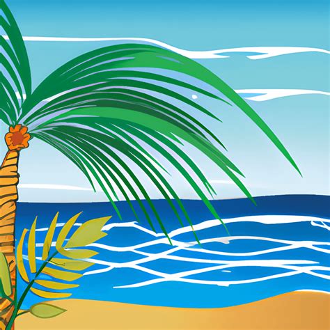 Beach Palm Tree Vector · Creative Fabrica