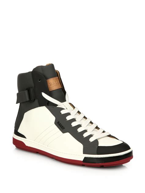 Bally Aikane Leather High-Top Sneakers for Men | Lyst