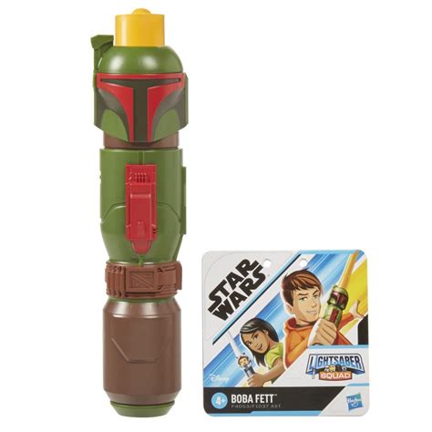 Star Wars Lightsaber Squad Boba Fett Extendable Orange Lightsaber