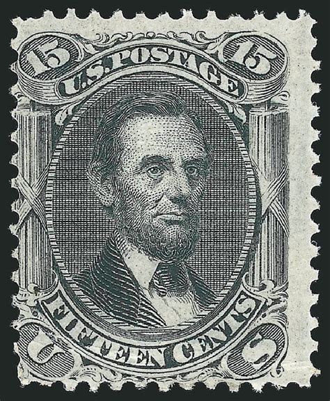 Value of US Stamps Scott Catalog #98 - 15c 1868 Lincoln Grill