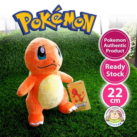 Pokemon Pikachu Authentic Genuine Charmander Soft Plush Toy Doll (22cm) | Shopee Malaysia