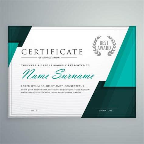 modern certificate design with abstract geometric shapes - Download ...