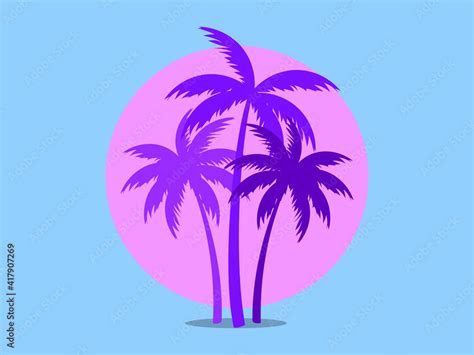 Pink Palm Tree Clip Art