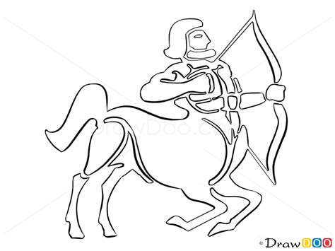 How to Draw Sagittarius, Centaur, Zodiac Signs - How to Draw, Drawing ...