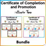 Editable Certificate of Completion Monster Theme Awards by A Plus Learning