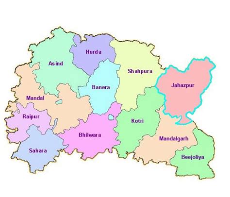 Bhilwara District Map - View Bhilwara District Road Map of Bhilwara ...
