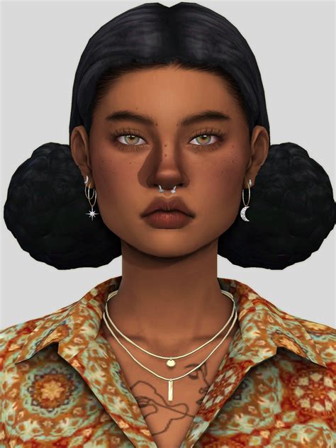 an animated woman with black hair and piercings on her nose, wearing a shirt