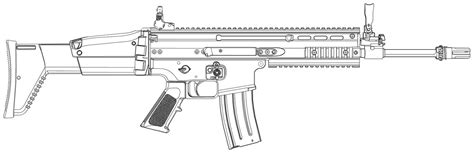 FN SCAR-L Outline by jackroberts on DeviantArt