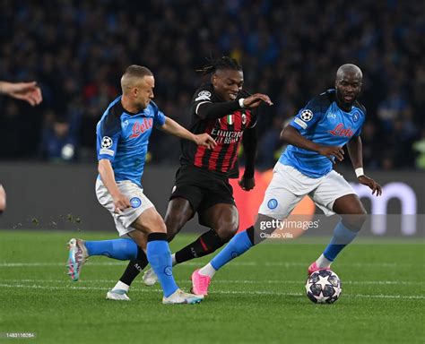 Rafael Lea of AC Milan in action during the UEFA Champions League ...