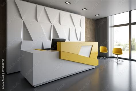 reception desk in a modern office interior Stock Illustration | Adobe Stock