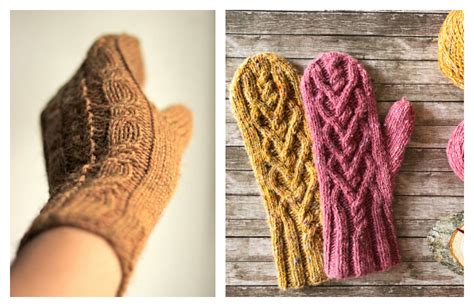 Winter Cable Mittens Free Knitting Patterns - Knitting Pattern