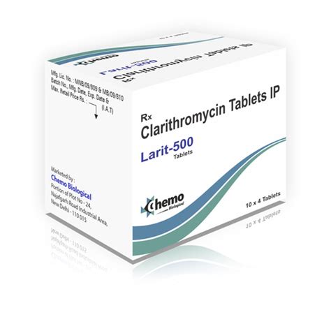 Clarithromycin 500 Mg Tablets at Best Price in New Delhi | Chemo Biological