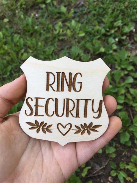 Ring Security Badge Personalized Ring Security Pin Wood - Etsy