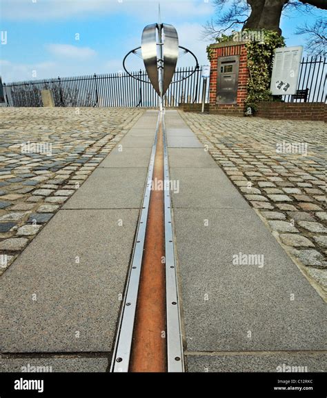 The Greenwich Meridian line Stock Photo - Alamy