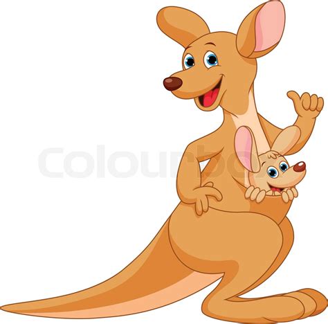 kangaroo cartoon | Stock vector | Colourbox