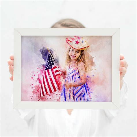 Custom American Flag Painting 🇺🇸 | FromPicToArt 🖌️🎨