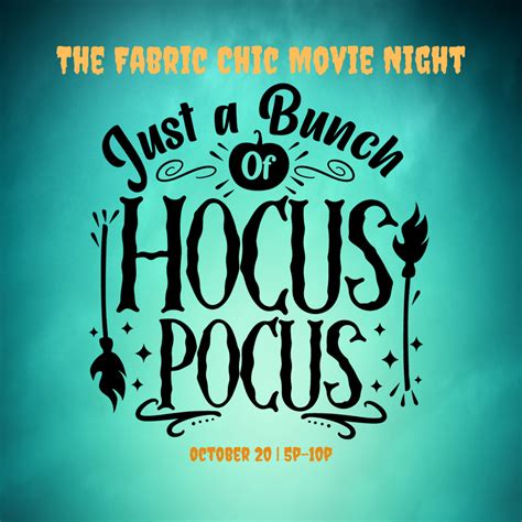 TFC Sew Day & Movie Night Featuring Hocus Pocus!