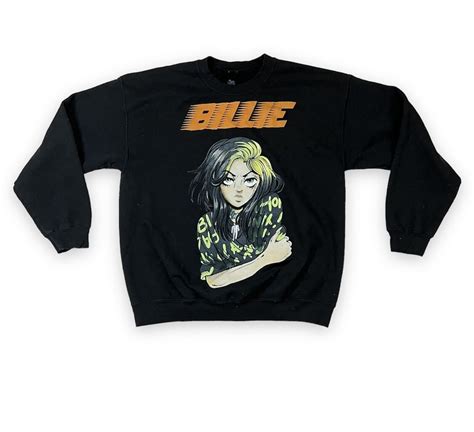 Billie Eilish Tour Merch Black Crewneck Unisex Size X… - Gem