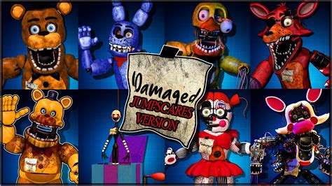 FNAF AR - Damaged Animatronics VOL #1 FULL JUMPSCARES & Workshop animations! - YouTube