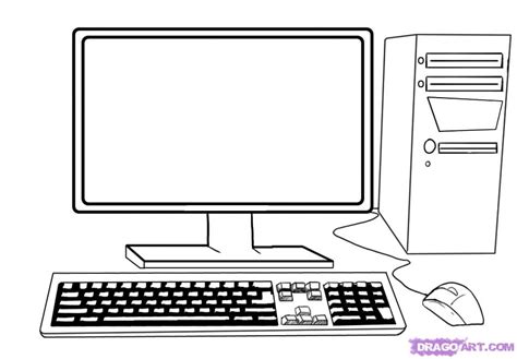 Free Computer Line Art, Download Free Computer Line Art png images, Free ClipArts on Clipart Library