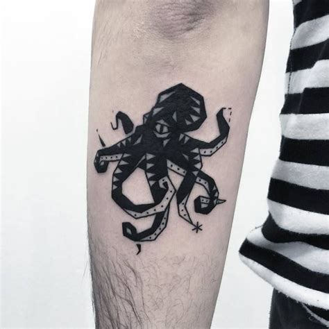 Black octopus tattoo - Tattoogrid.net