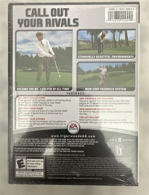 Tiger Woods PGA Tour 06 (PC, 2006) PC Computer Game Complete 3 Discs ...