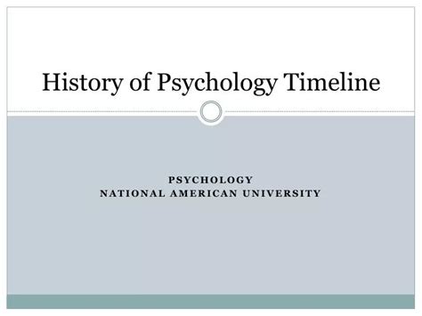 PPT - History of Psychology Timeline PowerPoint Presentation, free download - ID:3101632