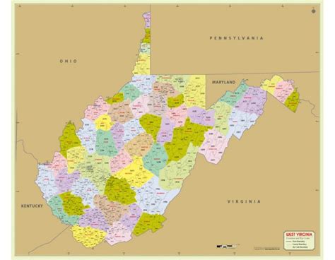 West Virginia Zip Code Map | Virginia Map