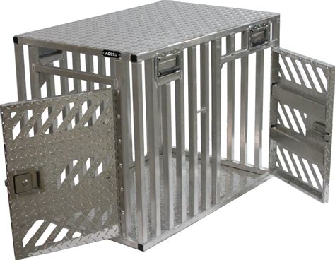 Double Door Full Ventilation Aluminum Dog Crate - ActiveDogs.com