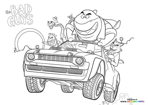 The bad guys gang - Coloring Pages for kids