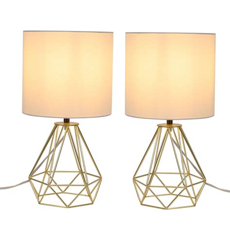 Set of 2 Modern Table Lamps Living Room Bedroom Nightstand Desk Lamp 110V E26 | eBay