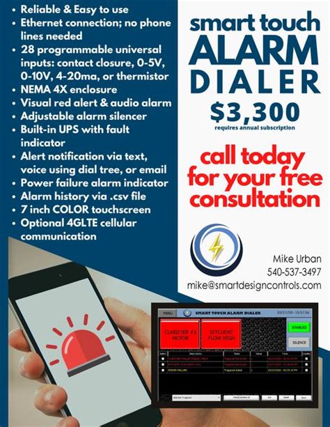 Smart Touch Alarm Dialer | Smart Design Controls