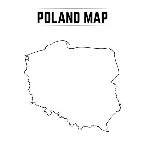 Outline Simple Map of Poland 3087772 Vector Art at Vecteezy