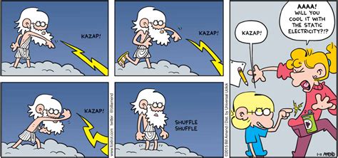 "Kazap!" | Static Electricity | FoxTrot Comics by Bill Amend