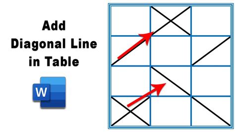 How to add diagonal line in a table cell in word - YouTube