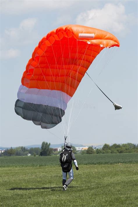 Parachutist Running Landing Field Stock Photos - Free & Royalty-Free ...