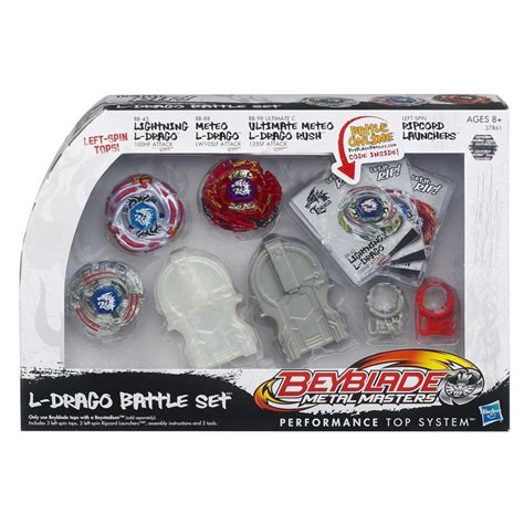 HASBRO Beyblade Metal Masters Pegasus Battle Set, 3-Bey Pack, W/ Cyber, Storm Galaxy Pegasus ...