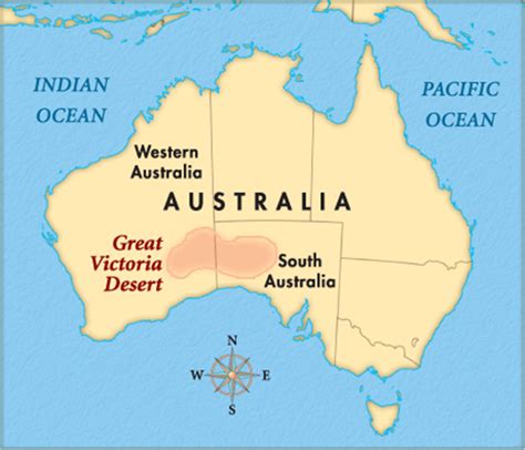 Size And Location - THE GREAT VICTORIA DESERT