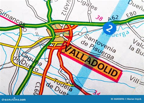 Valladolid map stock photo. Image of european, road, mans - 36800896