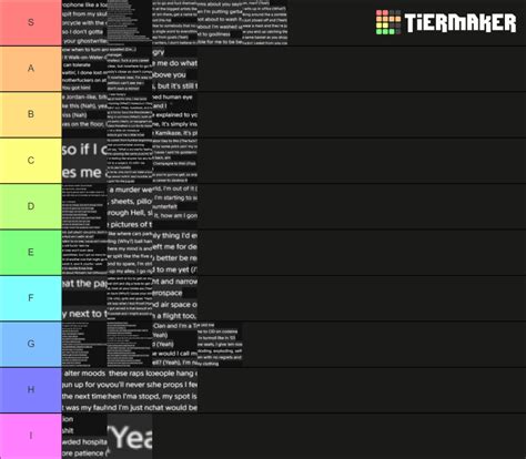 Eminem Bars Tier List (Community Rankings) - TierMaker