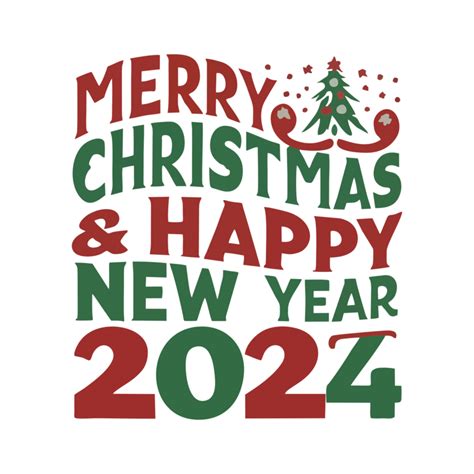 Merry Christmas And Happy New Year 2024 Clipart - Rivy Vinita