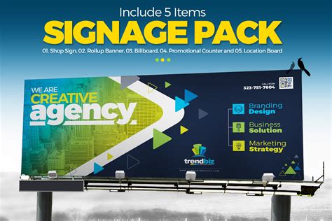 Digital Signage : Banner, Billboard | Stationery Templates ~ Creative Market