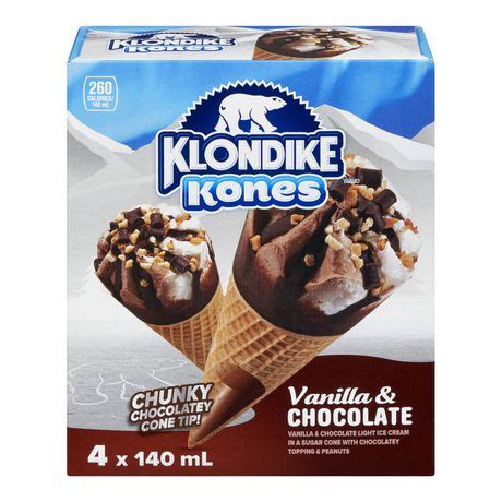 Klondike Vanilla And Chocolate Cone 4 X 140ml | Walmart Canada