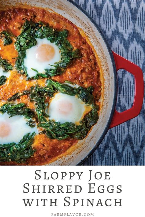 Sloppy Joe Shirred Eggs with Spinach | Recipe | Shirred eggs, Spinach egg, Breakfast brunch recipes